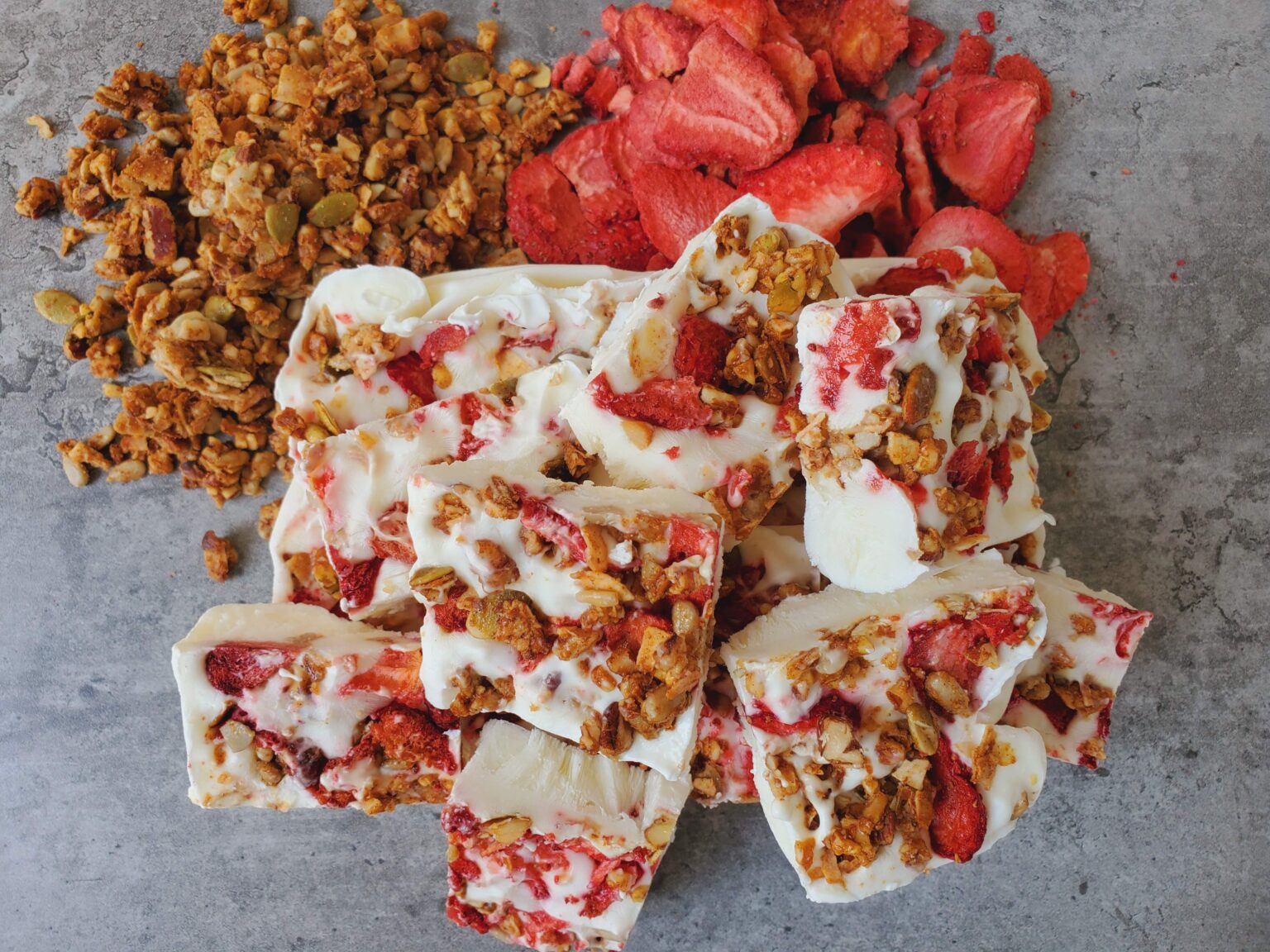 Strawberry And Granola Yogurt Bark Women of Today