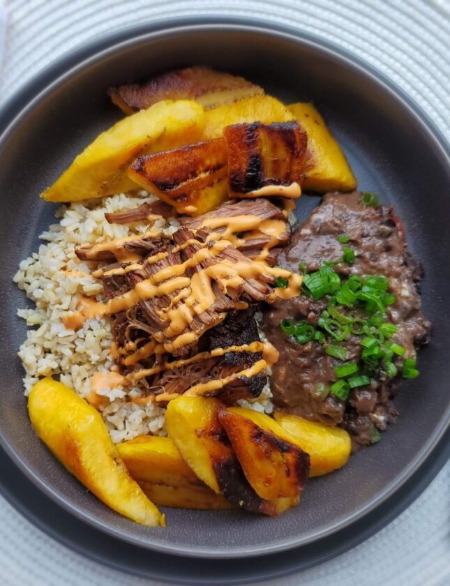 Braised Beef with Plantains