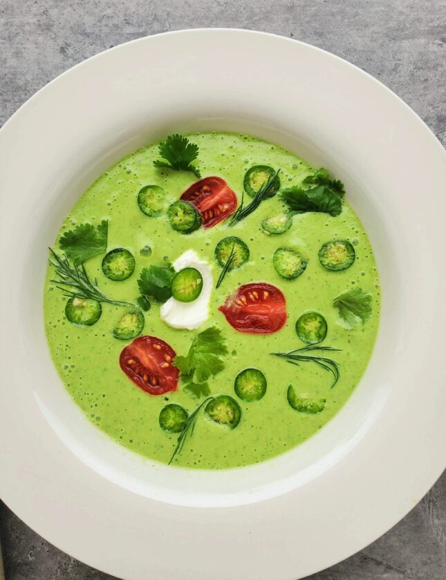 Chilled Cucumber Jalapeno Soup