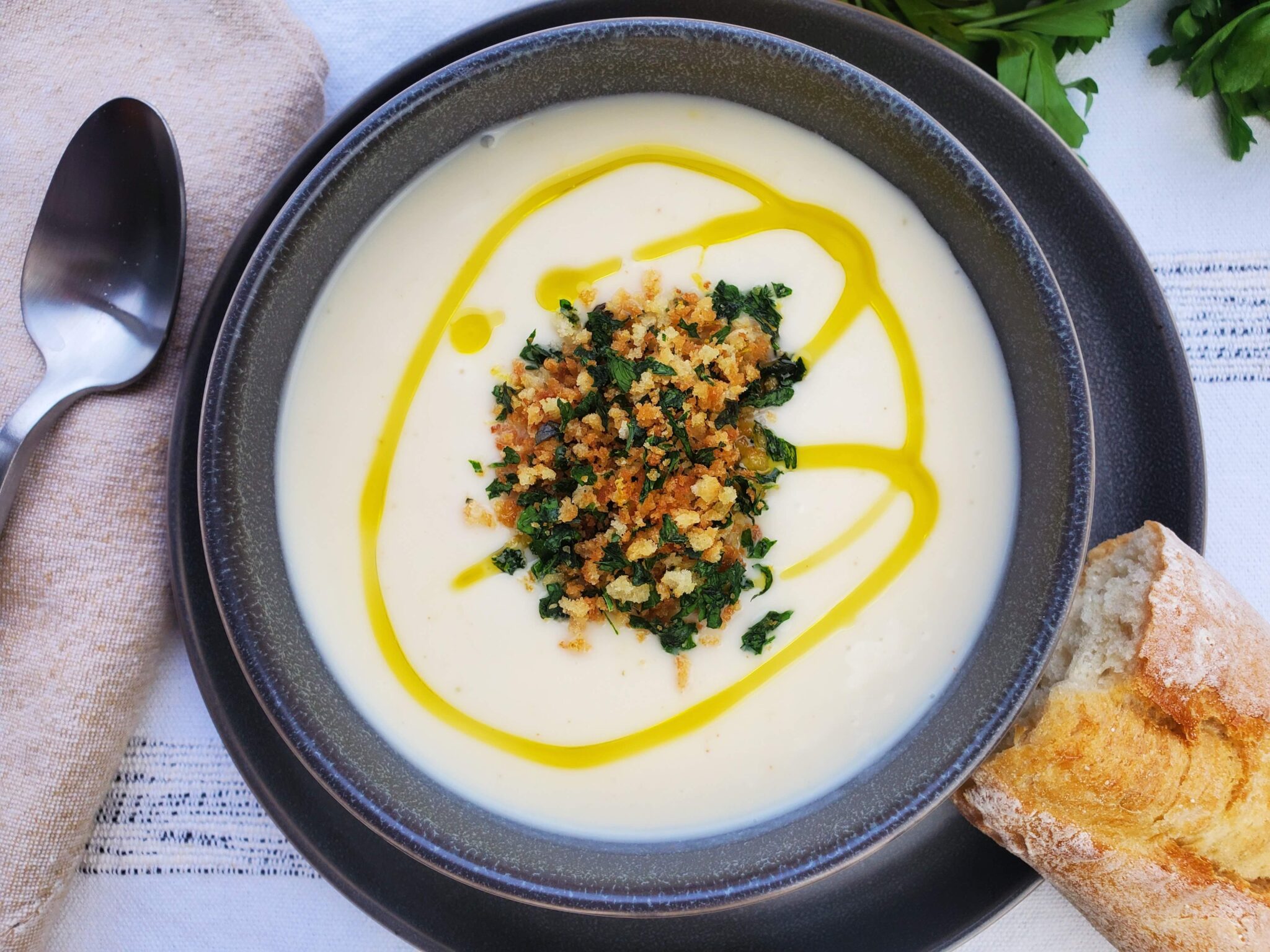 Creamy Cauliflower Soup with Toasted Gremolata Women of Today