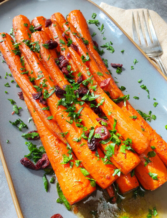 Zanahorias con arándanos y canela