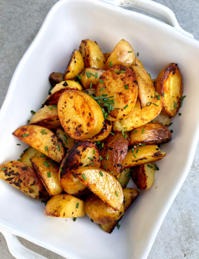 Perfectly seared pan potatoes