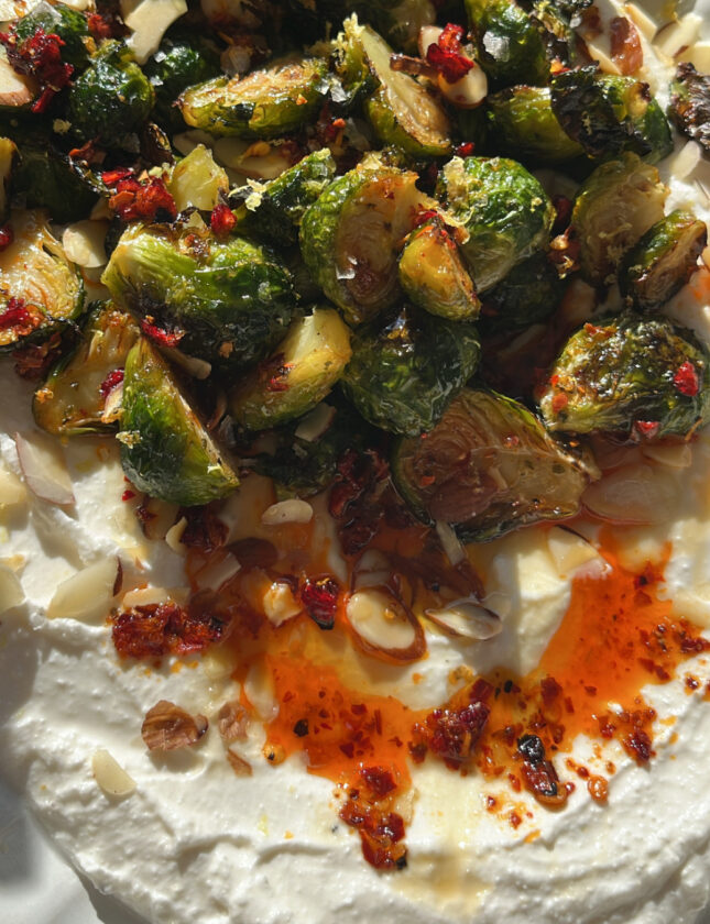 Brussels Sprouts with Whipped Hot Feta1